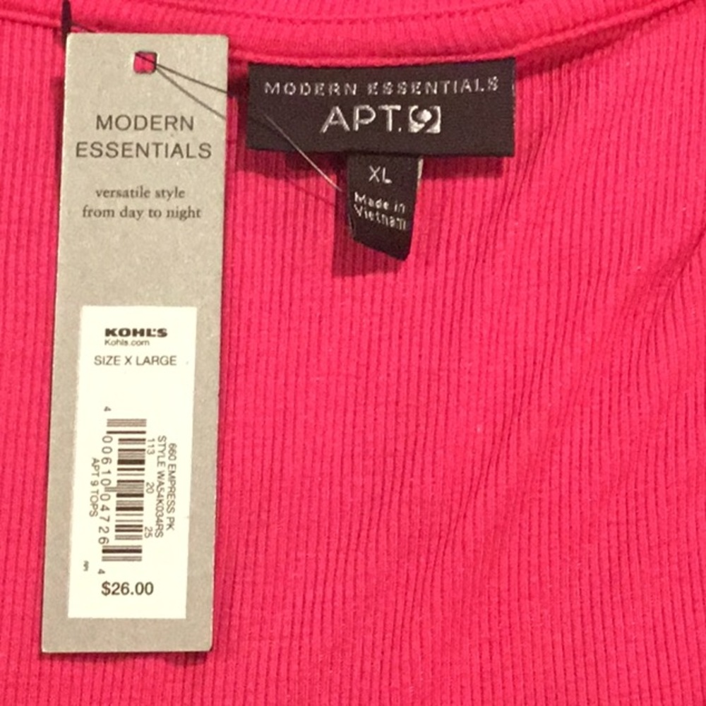 NWT - Apt9 Ribbed Tee - Picture 3 of 3